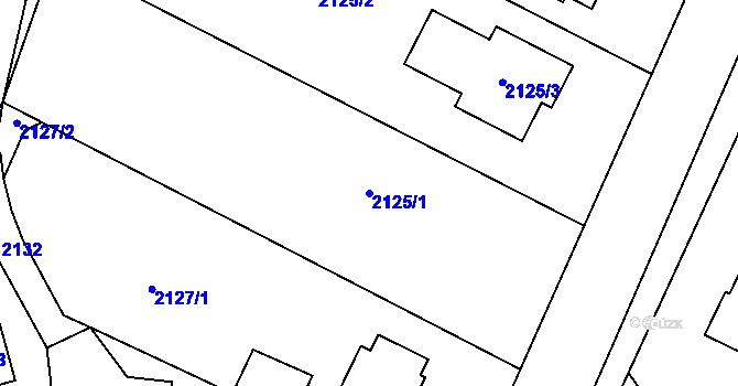 Parcela st. 2125/1 v KÚ Bystřice nad Olší, Katastrální mapa