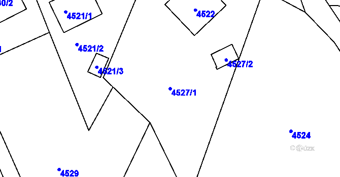Parcela st. 4527/1 v KÚ Bystřice nad Olší, Katastrální mapa