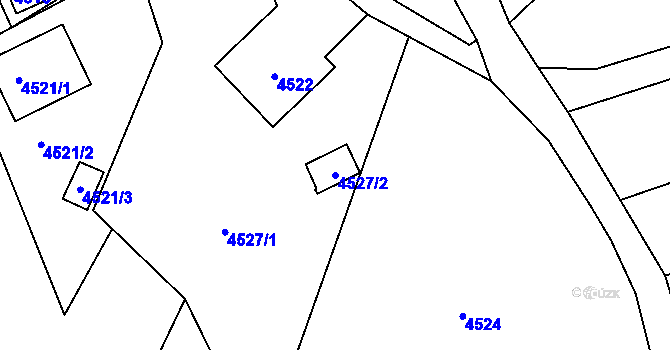 Parcela st. 4527/2 v KÚ Bystřice nad Olší, Katastrální mapa