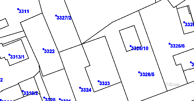 Parcela st. 3326/8 v KÚ Bystřice nad Olší, Katastrální mapa