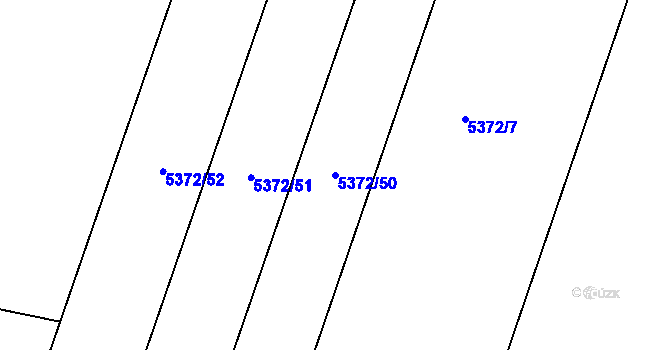 Parcela st. 5372/50 v KÚ Bystřice nad Olší, Katastrální mapa