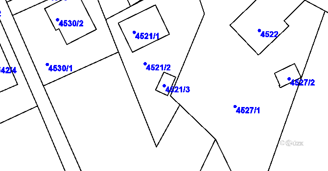 Parcela st. 4521/3 v KÚ Bystřice nad Olší, Katastrální mapa