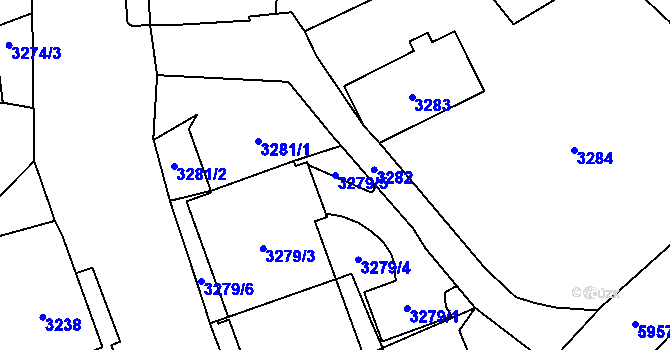Parcela st. 3279/5 v KÚ Bystřice nad Olší, Katastrální mapa