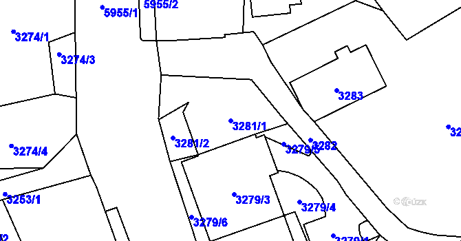 Parcela st. 3281/1 v KÚ Bystřice nad Olší, Katastrální mapa