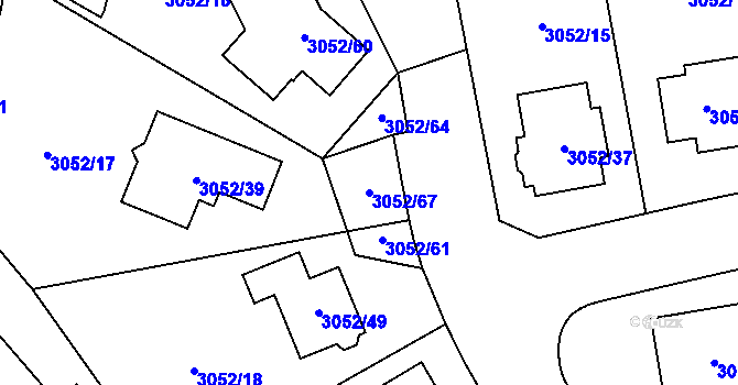 Parcela st. 3052/67 v KÚ Bystřice nad Pernštejnem, Katastrální mapa
