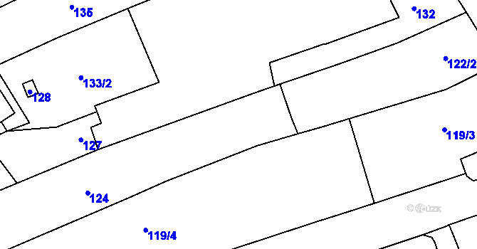 Parcela st. 122/1 v KÚ Bystřice nad Pernštejnem, Katastrální mapa