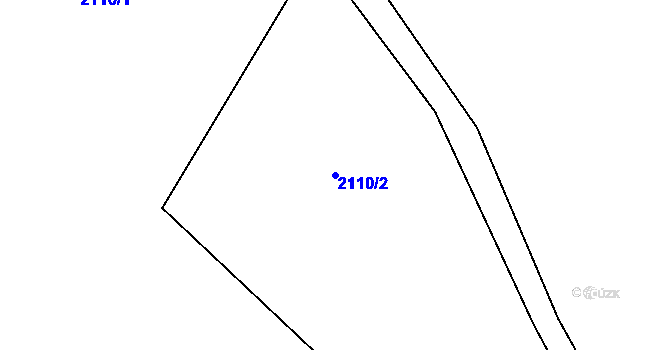 Parcela st. 2110/2 v KÚ Bystřice nad Pernštejnem, Katastrální mapa