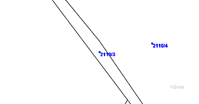 Parcela st. 2110/3 v KÚ Bystřice nad Pernštejnem, Katastrální mapa