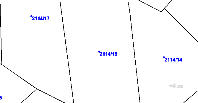 Parcela st. 2114/15 v KÚ Bystřice nad Pernštejnem, Katastrální mapa