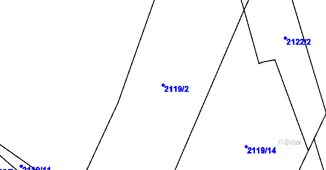 Parcela st. 2119/2 v KÚ Bystřice nad Pernštejnem, Katastrální mapa