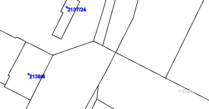 Parcela st. 2217/3 v KÚ Bystřice nad Pernštejnem, Katastrální mapa