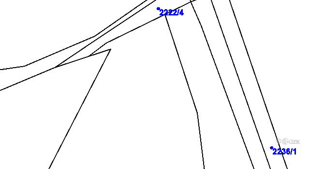 Parcela st. 2221/2 v KÚ Bystřice nad Pernštejnem, Katastrální mapa