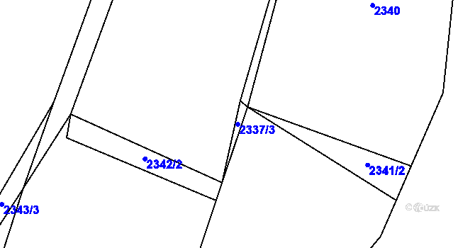 Parcela st. 2337/3 v KÚ Bystřice nad Pernštejnem, Katastrální mapa
