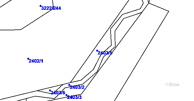 Parcela st. 2403/5 v KÚ Bystřice nad Pernštejnem, Katastrální mapa