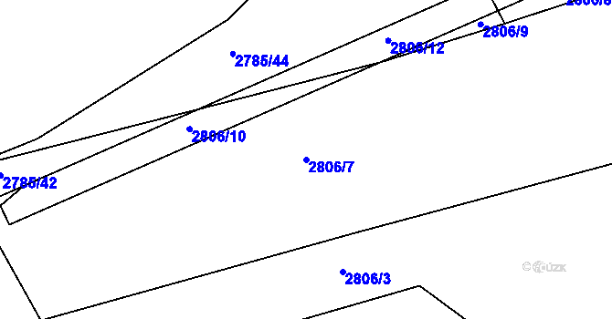 Parcela st. 2806/7 v KÚ Bystřice nad Pernštejnem, Katastrální mapa