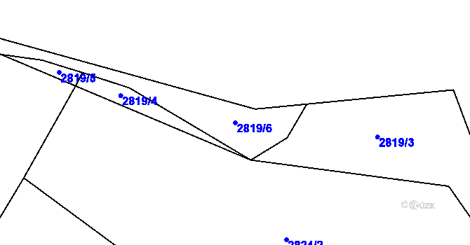 Parcela st. 2819/6 v KÚ Bystřice nad Pernštejnem, Katastrální mapa