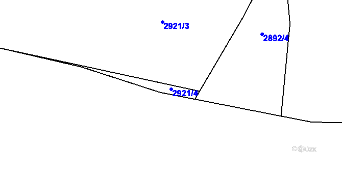 Parcela st. 2921/4 v KÚ Bystřice nad Pernštejnem, Katastrální mapa