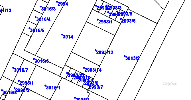 Parcela st. 2993/12 v KÚ Bystřice nad Pernštejnem, Katastrální mapa