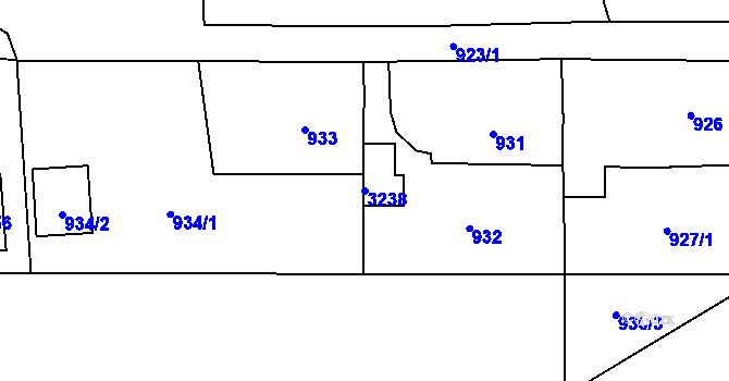 Parcela st. 3238 v KÚ Bystřice nad Pernštejnem, Katastrální mapa
