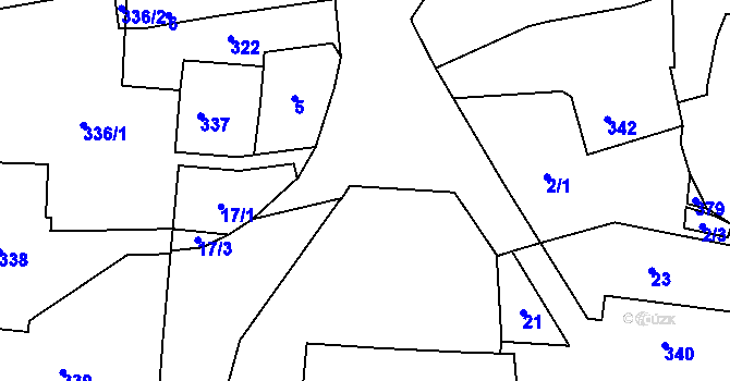 Parcela st. 274/4 v KÚ Bratrušín, Katastrální mapa