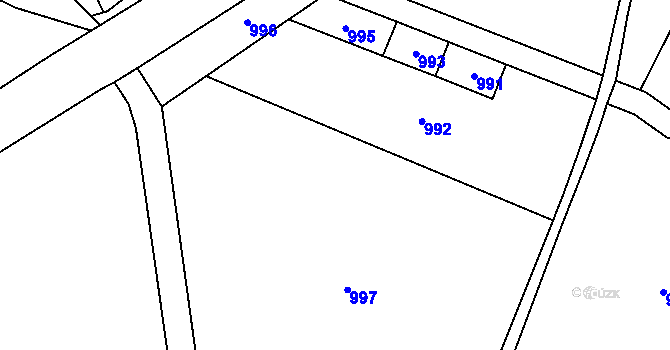 Parcela st. 359/36 v KÚ Bystřice nad Úhlavou, Katastrální mapa