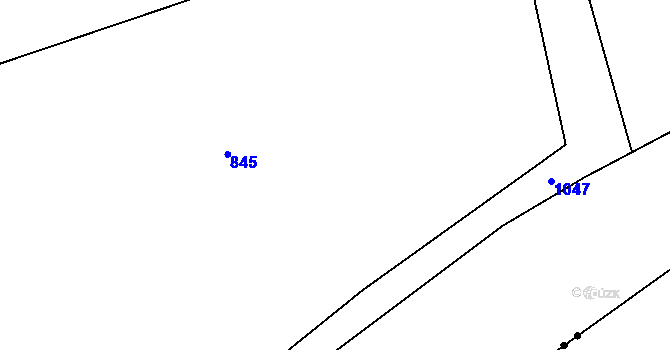 Parcela st. 685/58 v KÚ Bystřice nad Úhlavou, Katastrální mapa