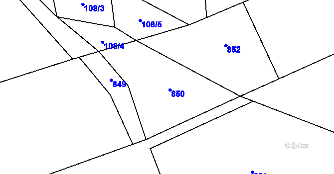 Parcela st. 111/6 v KÚ Bystřice nad Úhlavou, Katastrální mapa