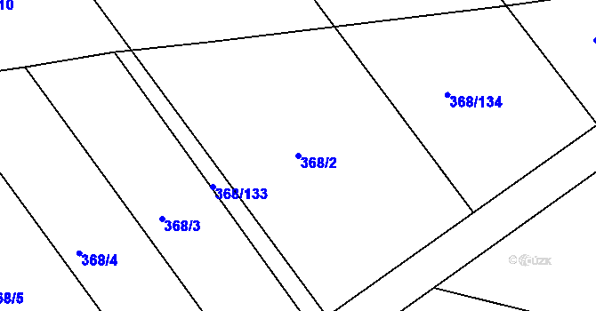 Parcela st. 368/2 v KÚ Bystřice pod Hostýnem, Katastrální mapa