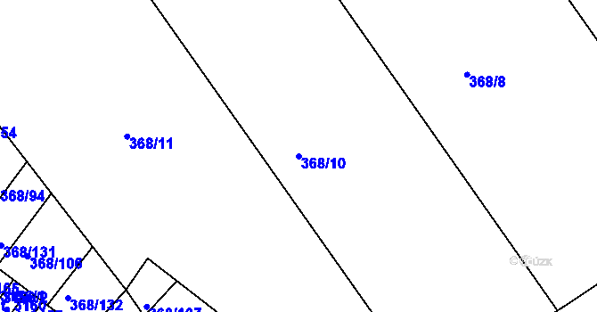 Parcela st. 368/10 v KÚ Bystřice pod Hostýnem, Katastrální mapa