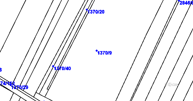 Parcela st. 1370/9 v KÚ Bystřice pod Hostýnem, Katastrální mapa