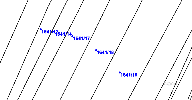 Parcela st. 1641/18 v KÚ Bystřice pod Hostýnem, Katastrální mapa