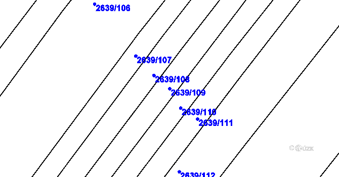Parcela st. 2639/109 v KÚ Bystřice pod Hostýnem, Katastrální mapa