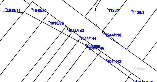 Parcela st. 1018/8 v KÚ Rychlov u Bystřice pod Hostýnem, Katastrální mapa