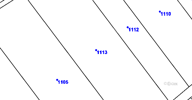 Parcela st. 1113 v KÚ Býškovice, Katastrální mapa