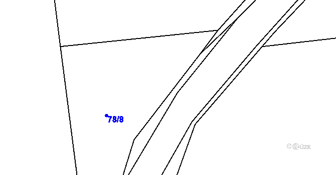 Parcela st. 74/2 v KÚ Býšovec, Katastrální mapa