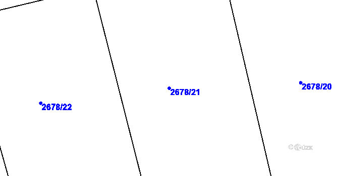 Parcela st. 2678/21 v KÚ Bzenec, Katastrální mapa