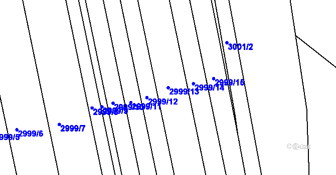 Parcela st. 2999/13 v KÚ Bzenec, Katastrální mapa