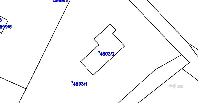 Parcela st. 4603/2 v KÚ Bzenec, Katastrální mapa