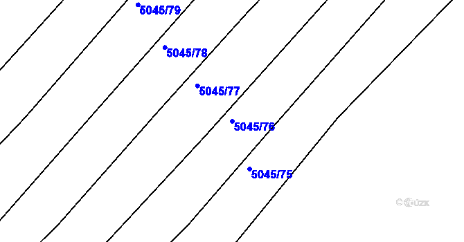 Parcela st. 5045/76 v KÚ Bzenec, Katastrální mapa
