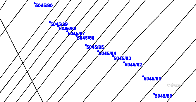 Parcela st. 5045/84 v KÚ Bzenec, Katastrální mapa