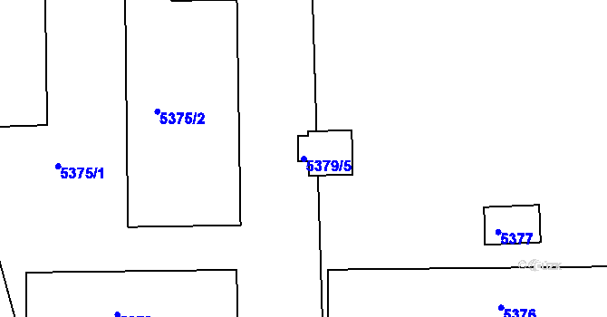 Parcela st. 5379/5 v KÚ Bzenec, Katastrální mapa