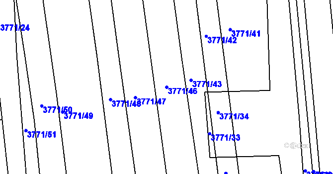 Parcela st. 3771/46 v KÚ Bzenec, Katastrální mapa