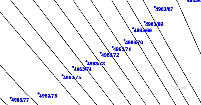 Parcela st. 4963/72 v KÚ Bzenec, Katastrální mapa