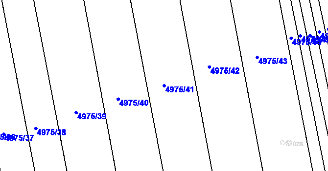 Parcela st. 4975/41 v KÚ Bzenec, Katastrální mapa