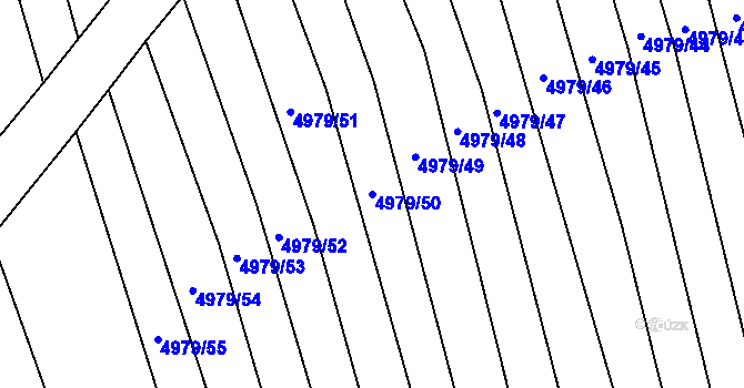 Parcela st. 4979/50 v KÚ Bzenec, Katastrální mapa