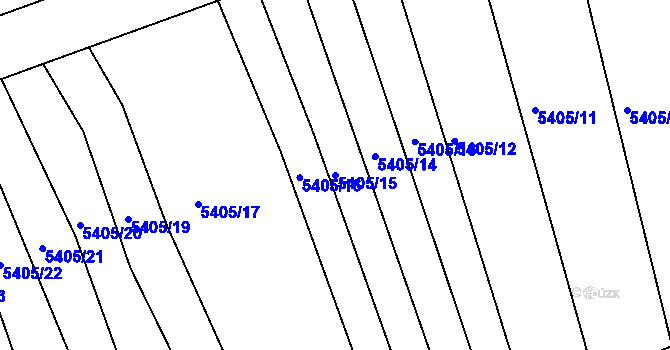 Parcela st. 5405/15 v KÚ Bzenec, Katastrální mapa