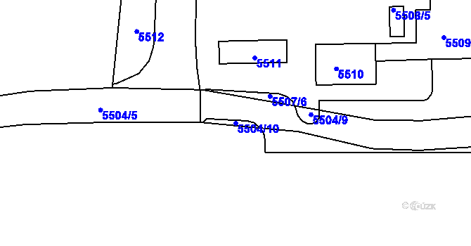 Parcela st. 5504/10 v KÚ Bzenec, Katastrální mapa