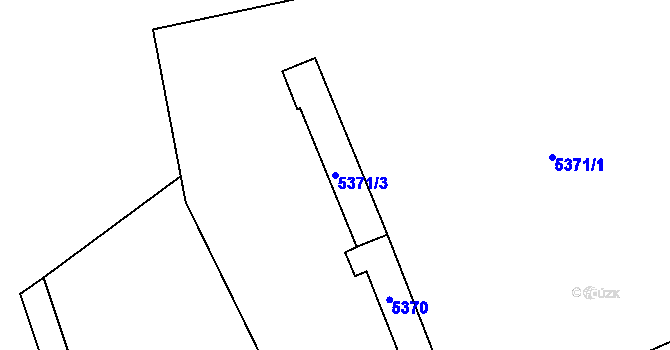 Parcela st. 5371/3 v KÚ Bzenec, Katastrální mapa