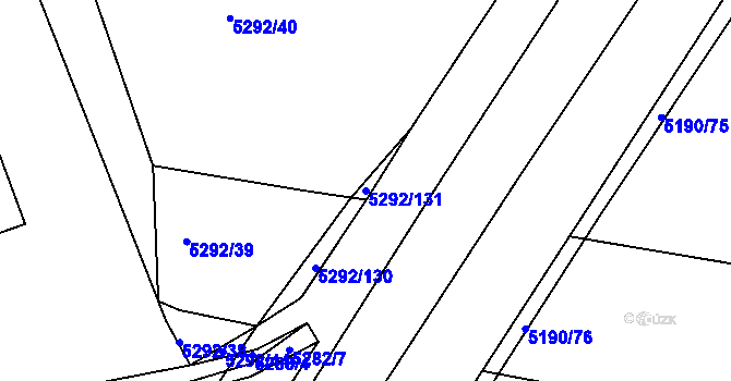 Parcela st. 5292/131 v KÚ Bzenec, Katastrální mapa