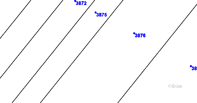 Parcela st. 2640/11 v KÚ Bzová u Uherského Brodu, Katastrální mapa